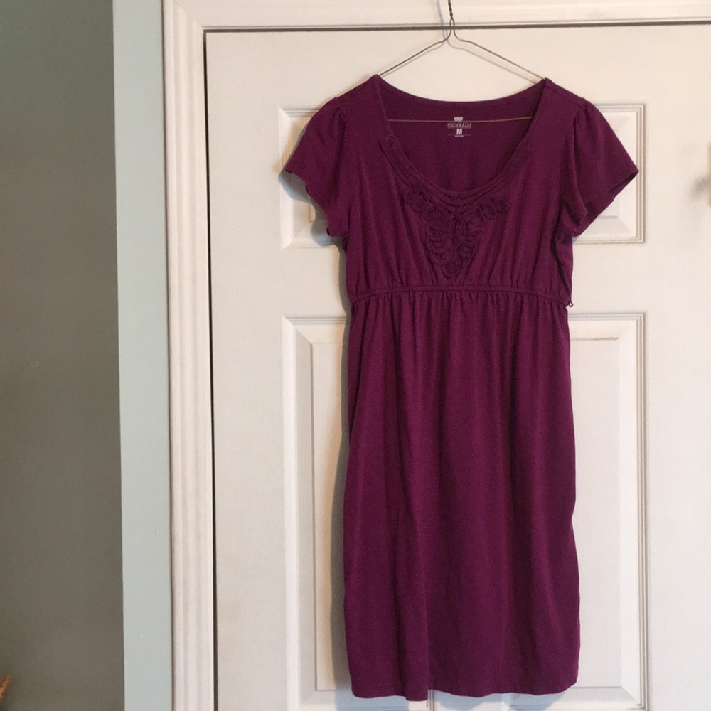 Magenta Lace Maternity Dress (M)